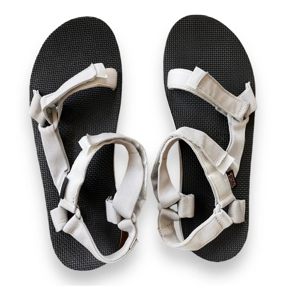 Teva Mens light Grey Original Universal Sport Adjustable Sandals Size 13